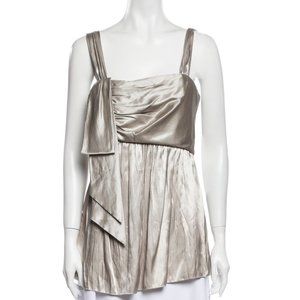 Vera Wang dressy silver night out top NWOT - Sz 4